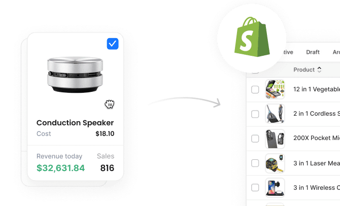 Tradelle dropshipping quick product import for Shopify