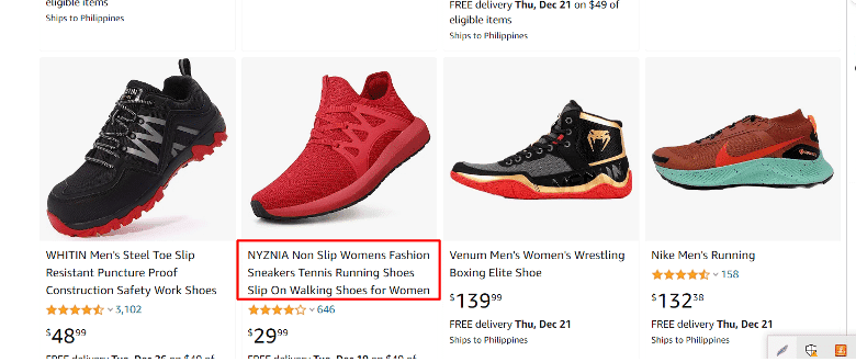 Image of multiple products on a marketplace to illustrate structure of headlines.