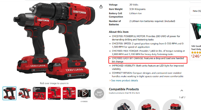 Image of a product page with product description as an example.