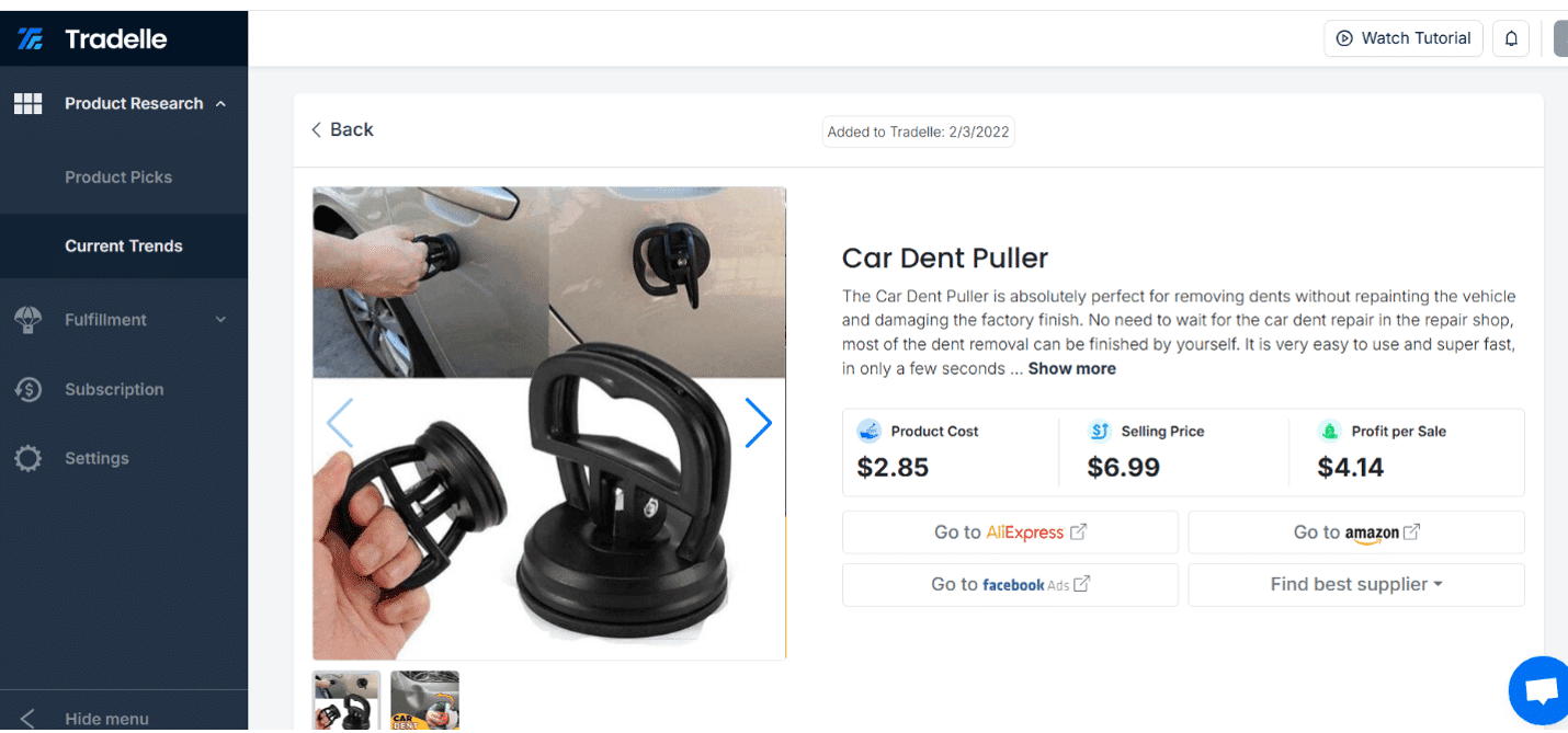 Fast selling product in the car niche