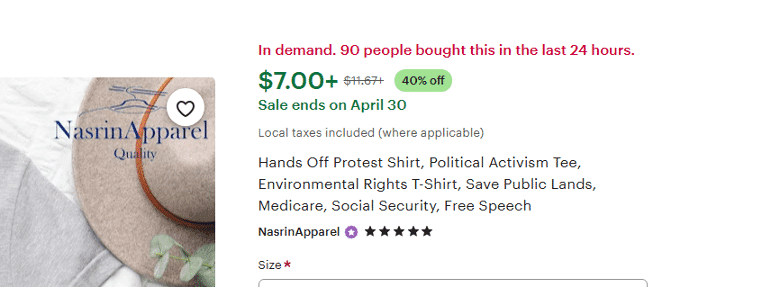 Etsy's in-demand products