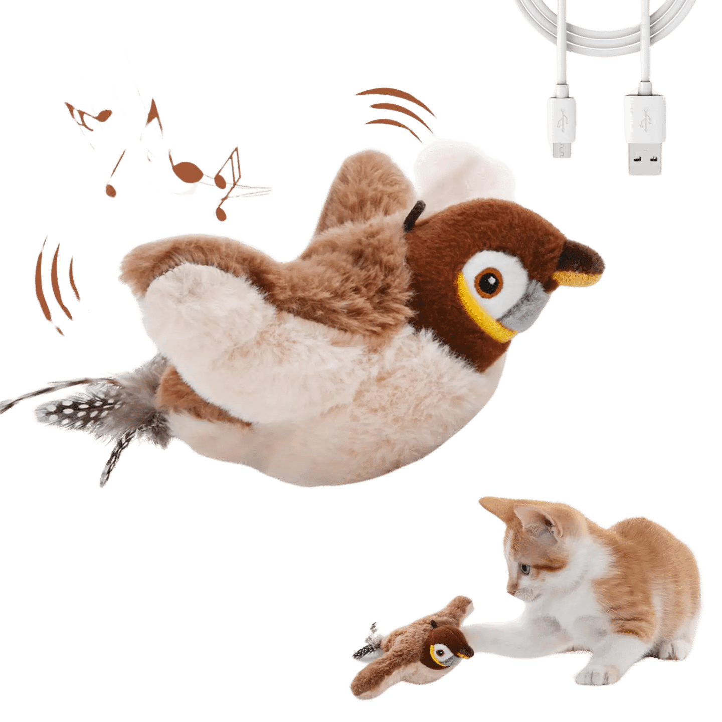 Interactive Bird Flying Cat Toy