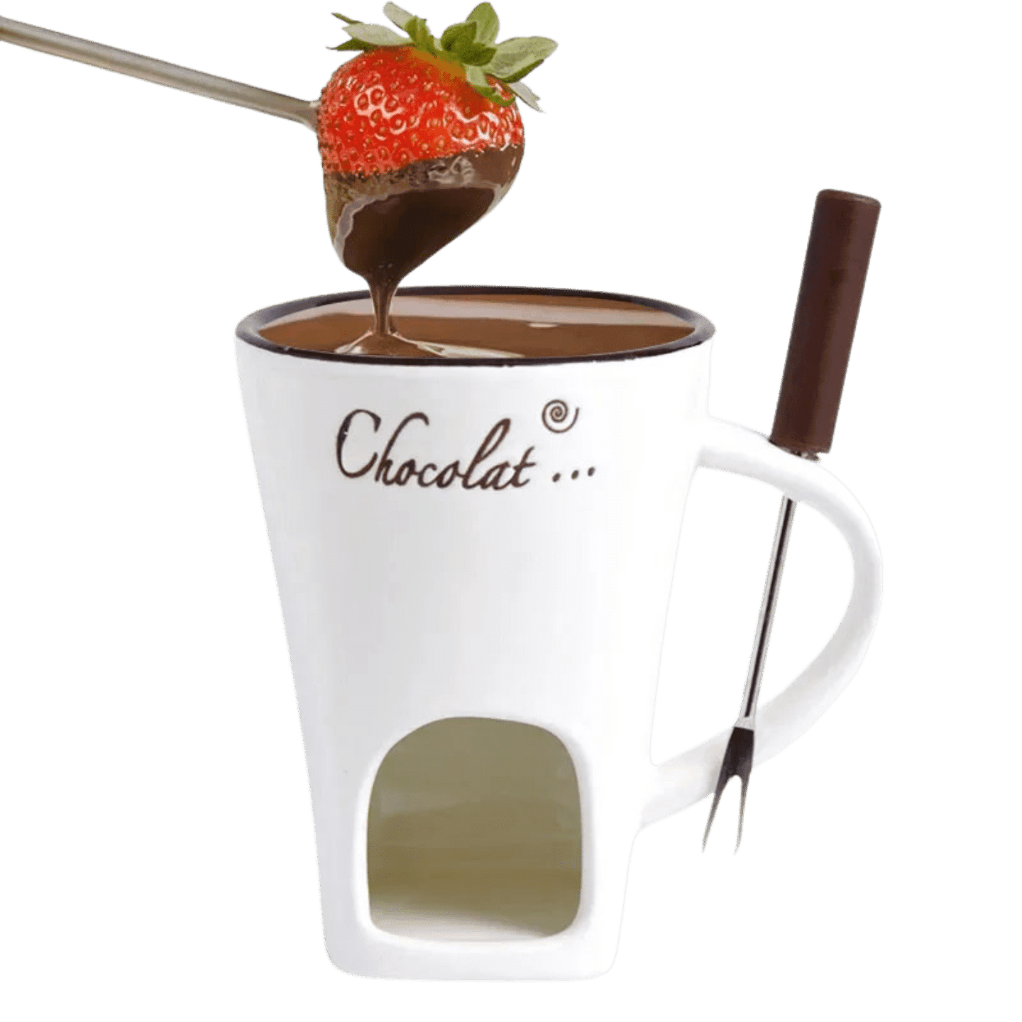 Chocolate Fondue Ceramic Mugs
