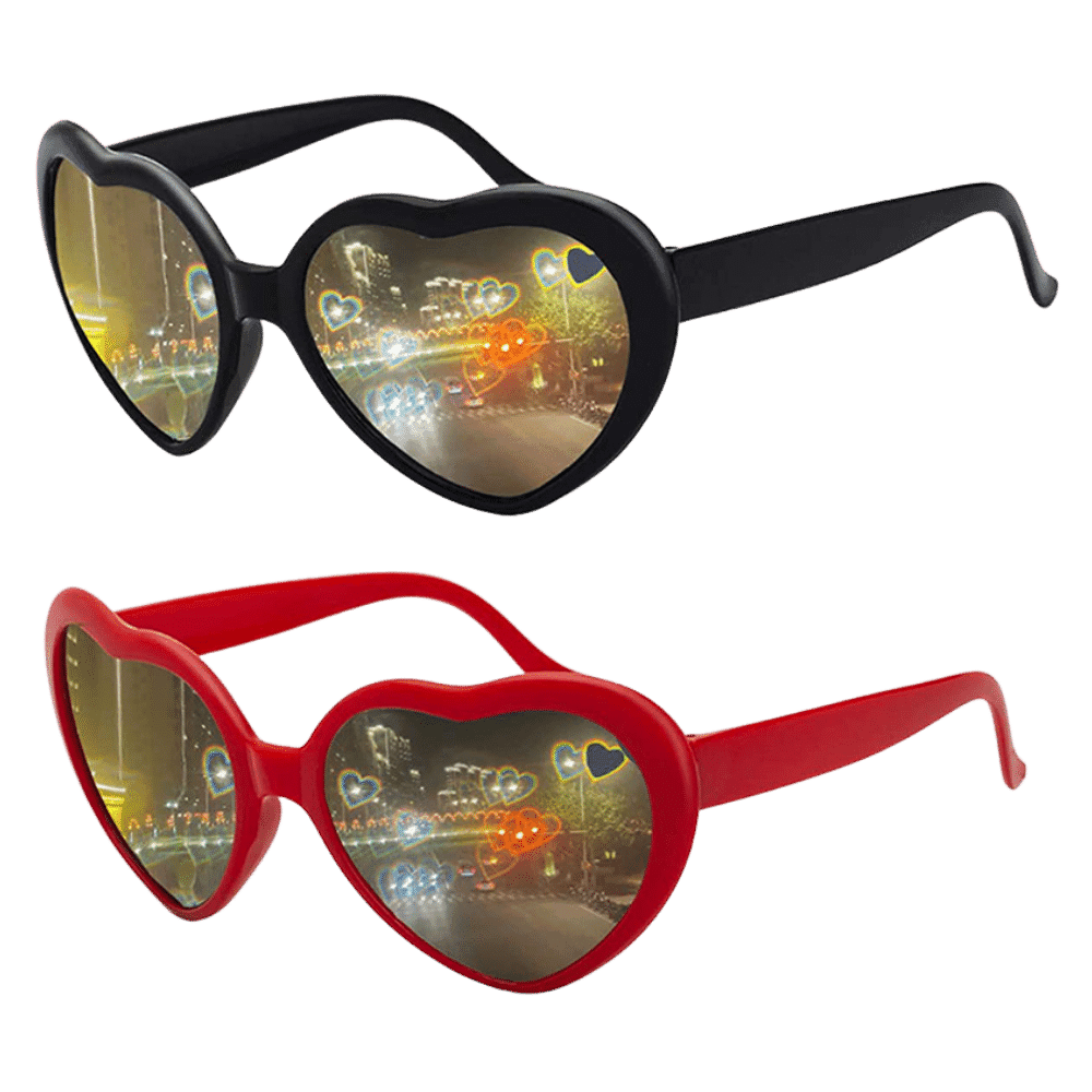 Heart-Shaped Diffraction Glasses