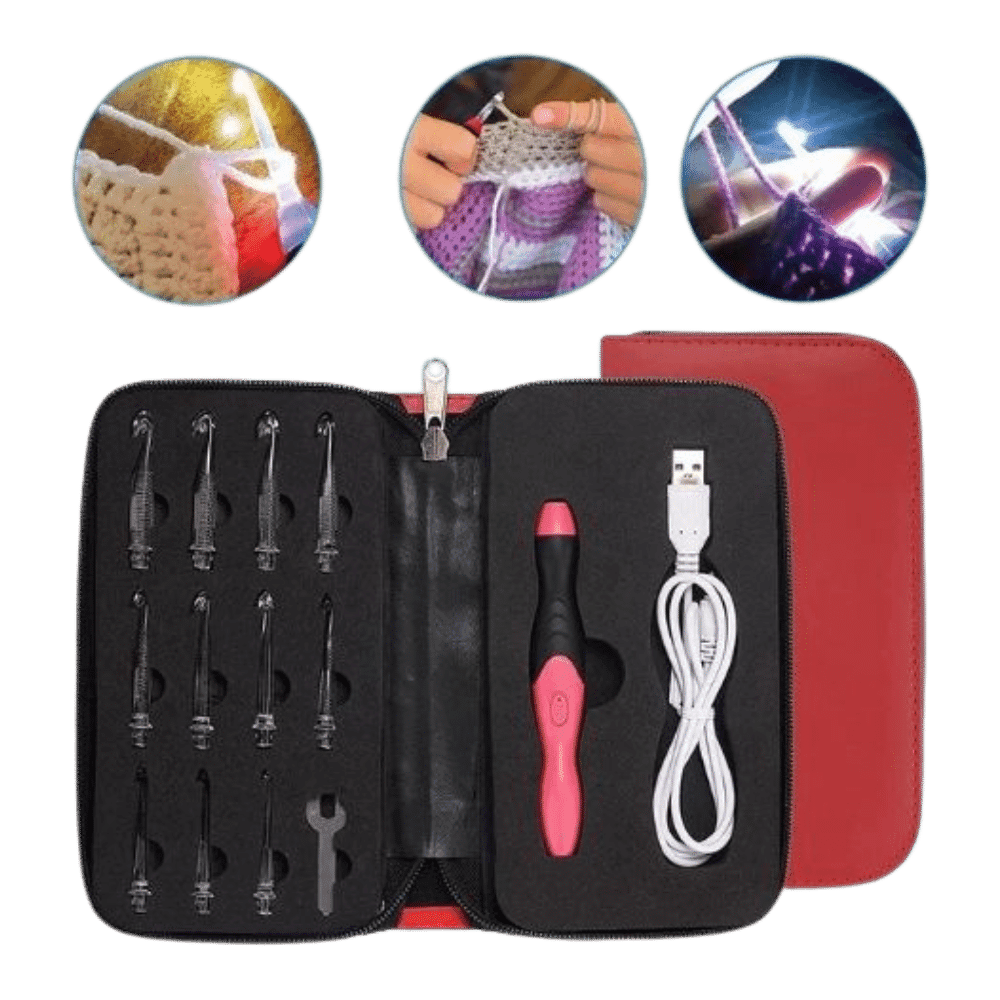 Lighted Crochet Hook Set