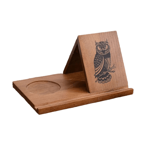 Wooden Book Stand With Cup Holder product image